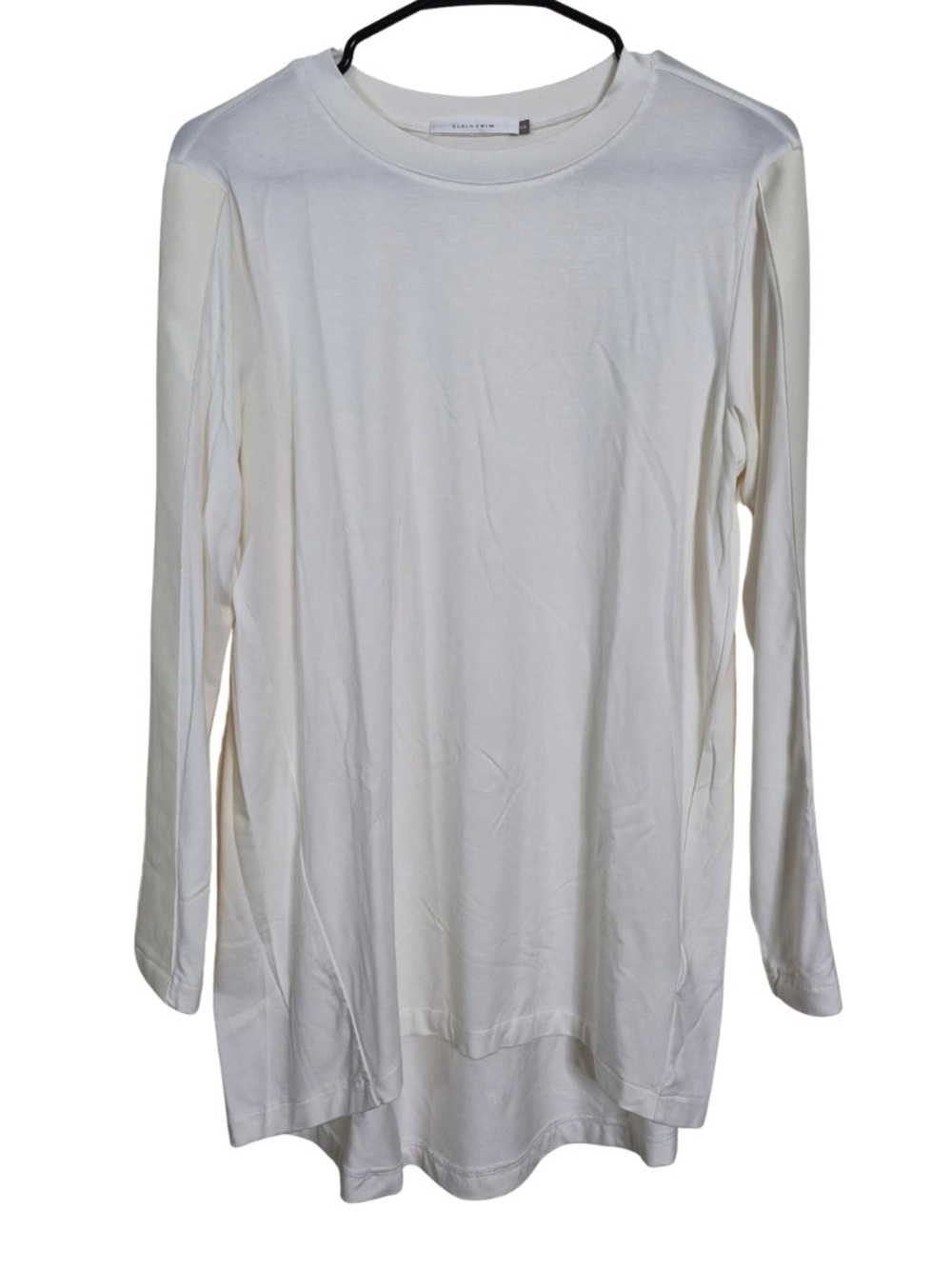 ELAINE KIM Roland Leather Sleeve Tunic in White